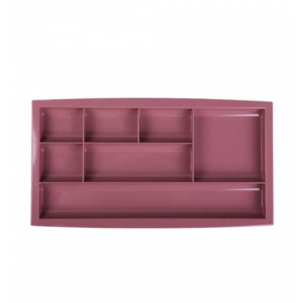 Подставка-органайзер СТАММ "Field. Agra" 35,1*18,2*2см, пластик, 7отд., бордовый ОР713