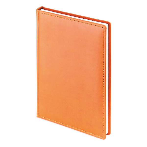 Ежедневник А5+ не дат Альт "Velvet" оранжевый, линейка, иск. кожа 3-115/06