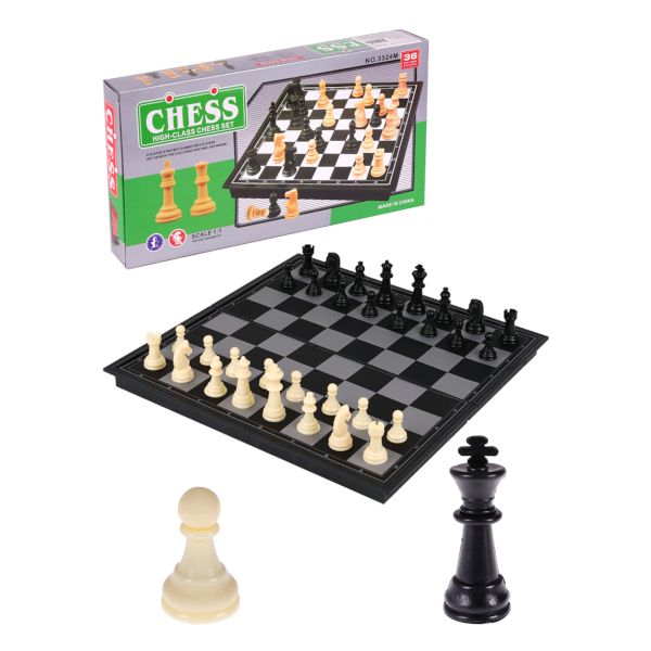 Игра настольная "Шахматы" пластик, магнитные, доска 310*310мм P00083 Миленд
