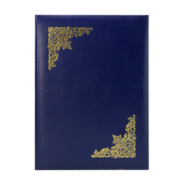 Папка адресная без надписи с тиснением А4 бумвинил, синяя  ПБЖ4001-203 Imige