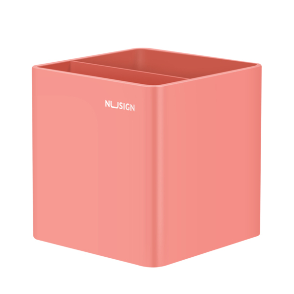 Подставка для пиш. прин. "NuSign" 2 отд., 84*84*86мм, розовый ENS011PINK Deli 