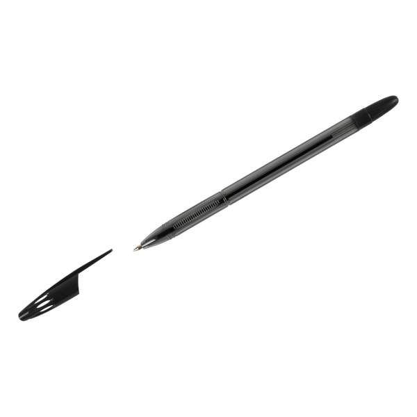 Ручка шар. масл. осн. 0,7мм, черный, тонир. черн. корп. "555" РШ-30400 СТАММ