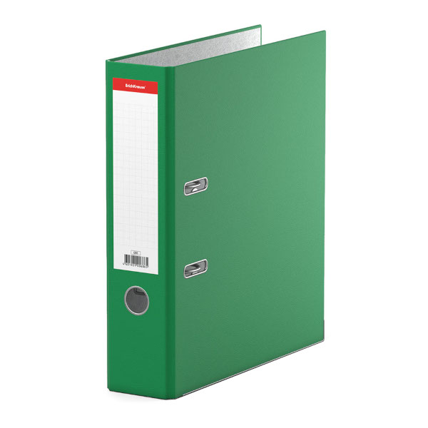 Файл А4, 70мм, разборный, картон/бумвинил, кант, зеленый "Стандарт" 686 Erich Krause