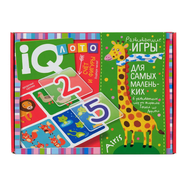 Игра настольная IQ лото "Счет и фигуры. Подбери число" 30275/27391 Айрис-Пресс