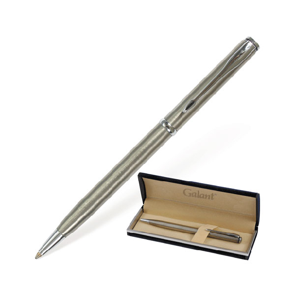 Ручка шар Galant "Arrow Chrome" синяя, корпус серебристый, хромированные детали, 0,7мм 140408