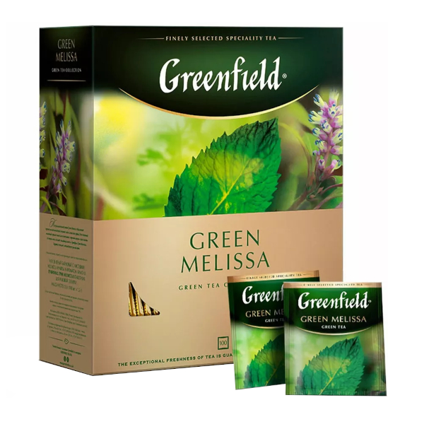 Чай зеленый "Greenfield. Green Melissa" 1,5гр*100шт 36615