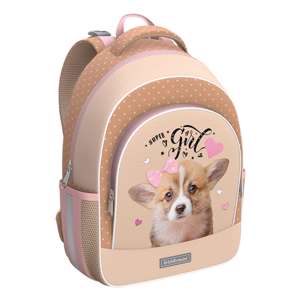 Рюкзак Erich Krause "ErgoLine 15L Corgi Puppy" 1отд., 3 карм., 39*28*14см 60094