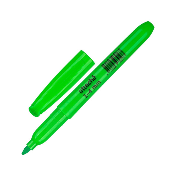 Текстовыделитель Attache /зеленый/cкошенный/1-4мм 257235 Attache