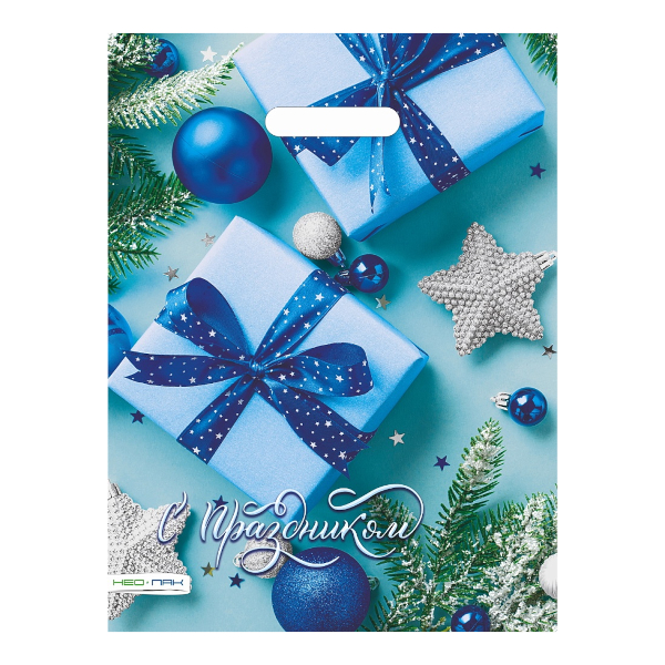 Пакет полиэтиленовый 40*30см "Коробка счастья" 60мкм, вырубная ручка НФ-00047546 НЕО-ПАК