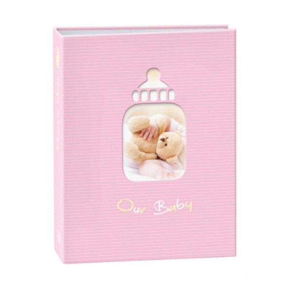 Фотоальбом на 100ф 10*15 Image Art серия 361 "Детская", розовый, кармашки 5-44214