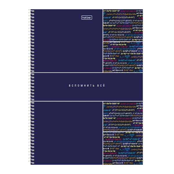 Тетрадь 120л А4 клетка/спираль "Вспомнить все" тв. обл., рис., перф. 120Ттр4В1сп_35148 Hatber