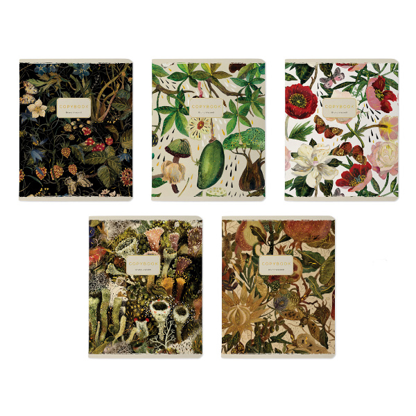 Тетрадь 48л А5+ клетка "Flora" картон, ассорти 7-48-1343 Bruno Visconti