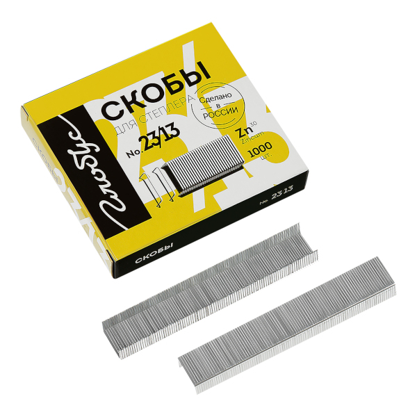 Скобы №23/13, 100л, оцинкованные (1уп*1000шт) С23/13-1000 Globus