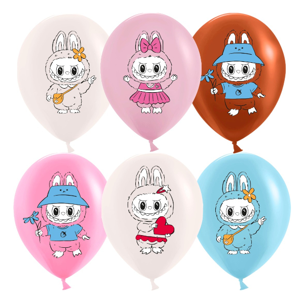 Набор шаров "Сердца" 12шт (4-45см, 4-25см, +5м веревка) красный 0994.897 Арт Дизайн