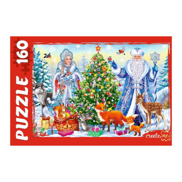 Пазлы 160 элем. "Волшебный Новый год" П160-6978 Рыжий кот