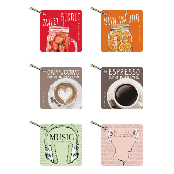 Блокнот 70*70мм 110л "Smart journal" без линовки, кольцо, пластик.обл., ассорти 3-569 Bruno Visconti