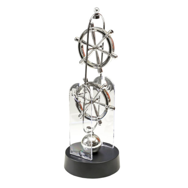 Настольный маятник "Штурвалы" серебро 31*10,5*10,5см пластик/металл 1677931