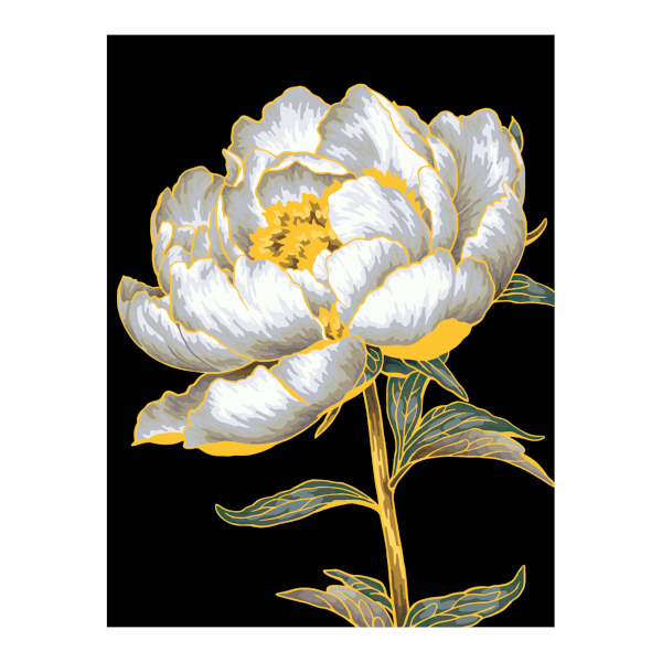 Картина по номерам ФРЕЯ 30*40см "Золотой пион" PNB/PMB-307