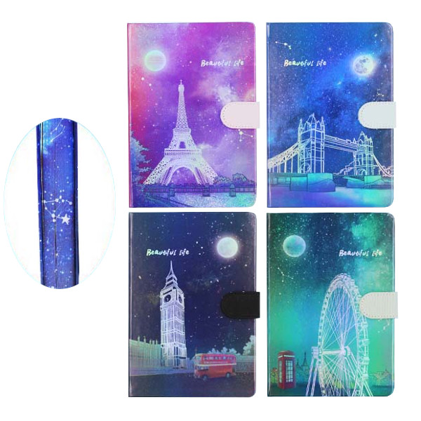 Записная книга А5- 112л "Достопримечательности мира" клетка, сшивка, тв.обл., 7БЦ, асс MC-5034 Basir