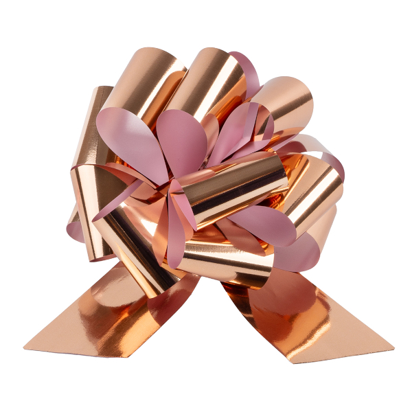 Бант для подарочной упаковки "Шар" 21см, металлик, розовое золото (1шт) 661030 Дон Баллон