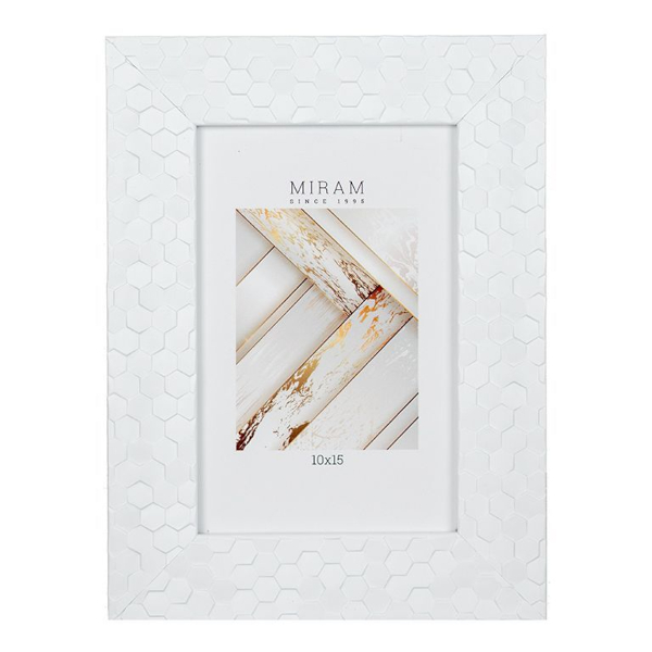 Фоторамка 10*15 пластик, багет 32мм, бежевый, вставка пластик, ножка 653268-4 МИРАМ