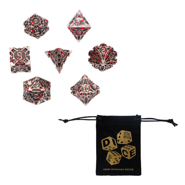 Игра настольная "Набор кубиков для D&D.Кровавые ", 7 кубиков 9889102 Время игры
