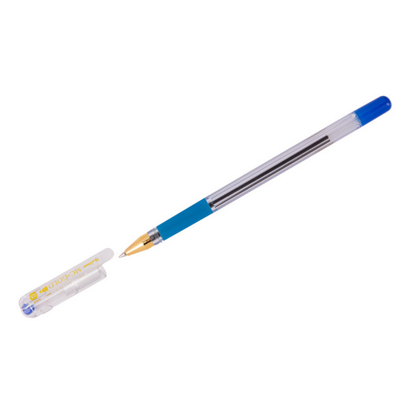Ручка шар. масл. осн. 0,5мм, синий, прозрач. корп. "MC Gold" МС-02/BMC-02 MunHwa