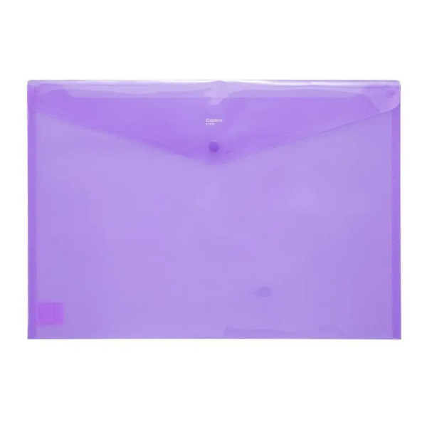 Папка-конверт на кнопке А3, 1отд., 180мкм, фиолетовый "Blaze" А1852 Comix