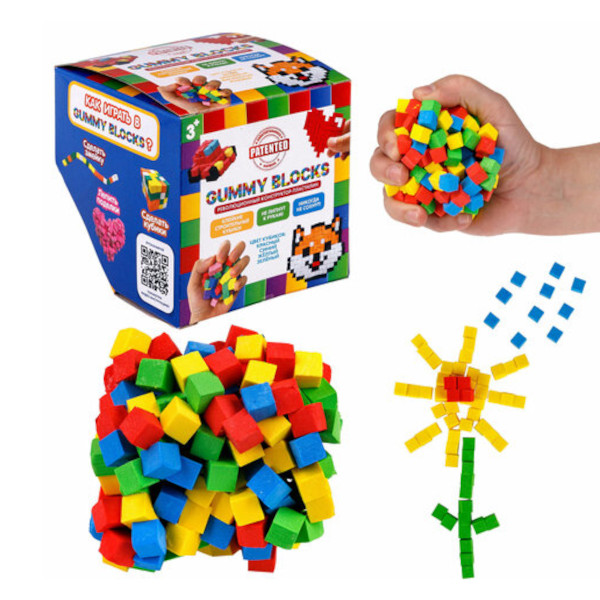 Конструктор-пластилин 1TOY "Gummy blocks" Т23937