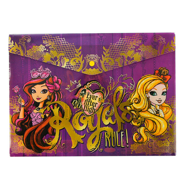 Папка-конверт на кнопке А4, 1отд., 180мкм, ассорти "Ever After High.Mattel" 4252106 Балтик