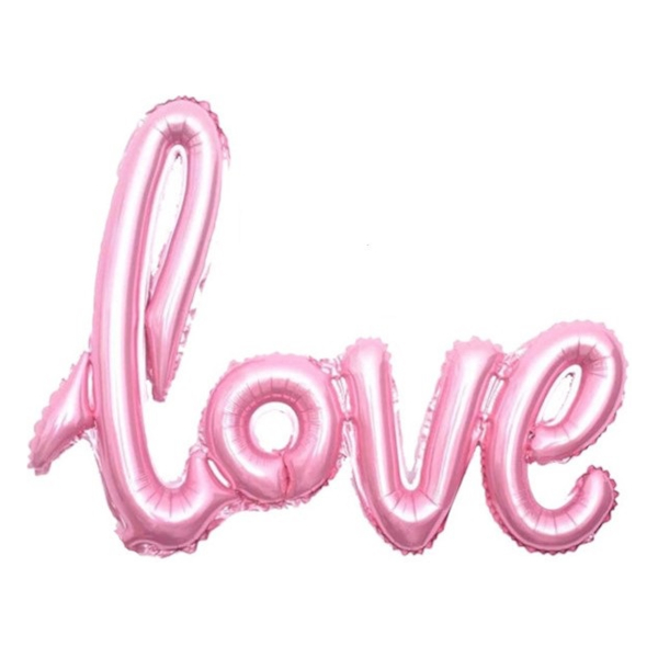 Шары фольгированные 104см "Love" розовый 17380 Falali