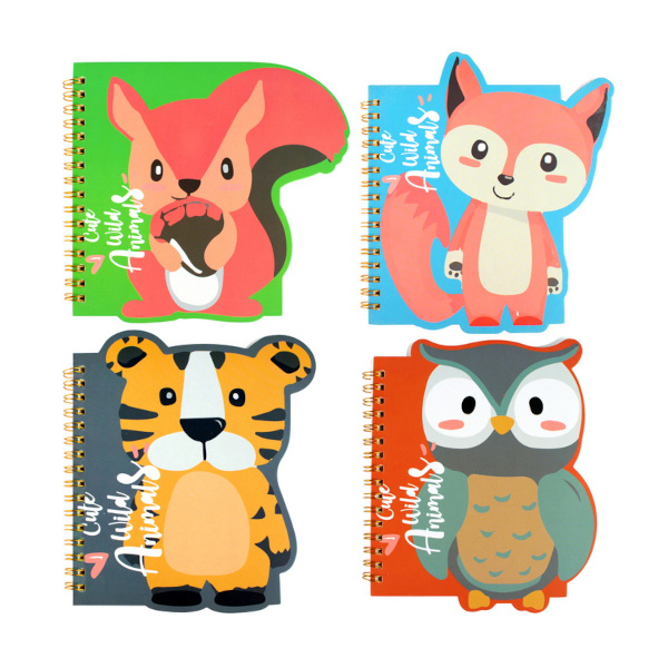 Блокнот 15*16см 50л "Animals" линейка, гребень, мягк.обл., картон, ассорти DV-13018 Darvish