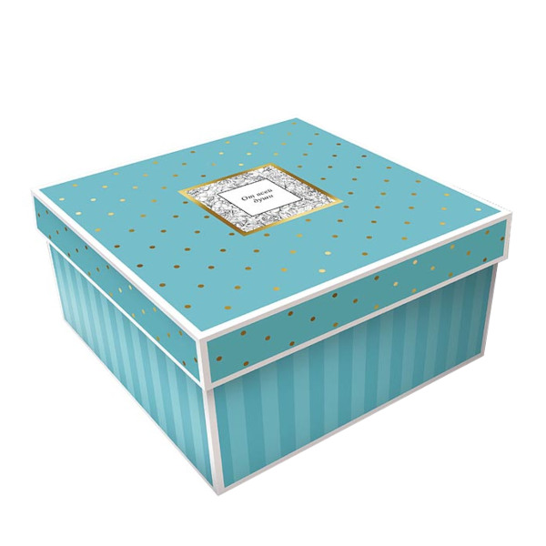 Коробка подарочная складная "От всей души" 20*9,8*20см, голубая 0710.066 Арт Дизайн