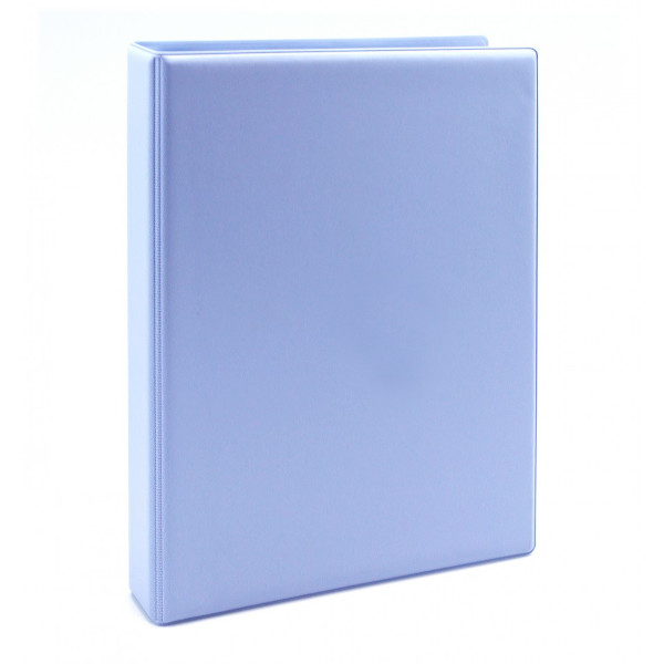 Обложка для тетрадных блоков 166*223*32мм, 4 кольца, картон/ПВХ, св.-голубой 2419.К-124.