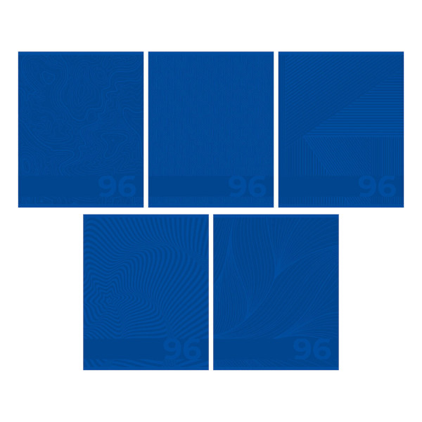 Тетрадь 96л А5 клетка "Синяя" картон, ассорти 13991 Academy style