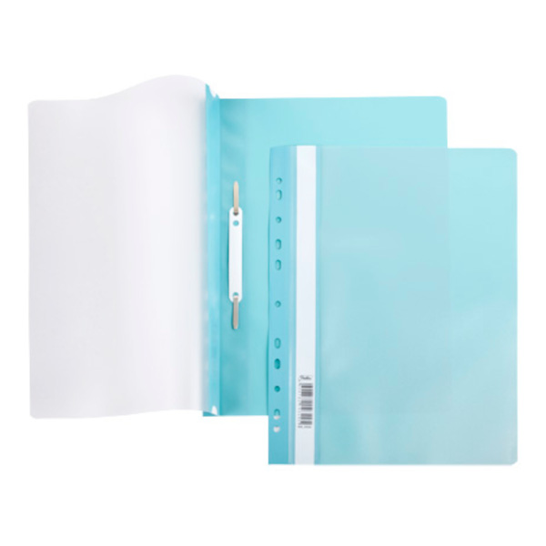 Папка-скоросшиватель пласт. перф. А4, 140/180мкм бирюзовый  AS4_00220 Hatber