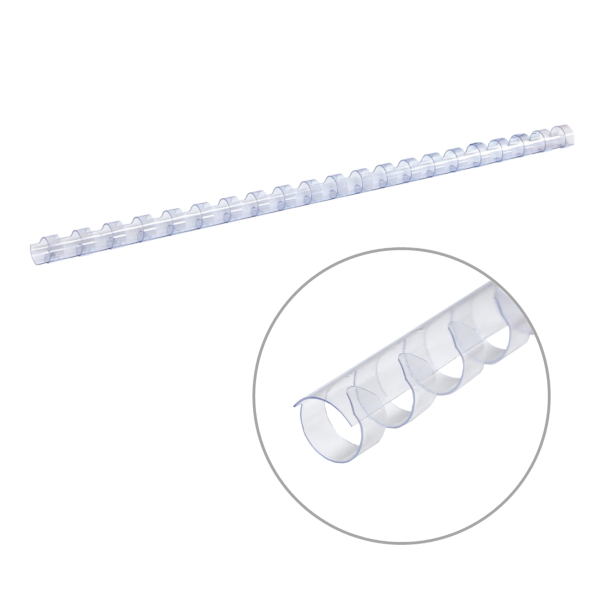 Пружина для переплёта пласт. 10мм (до 65л) прозрачная 1шт