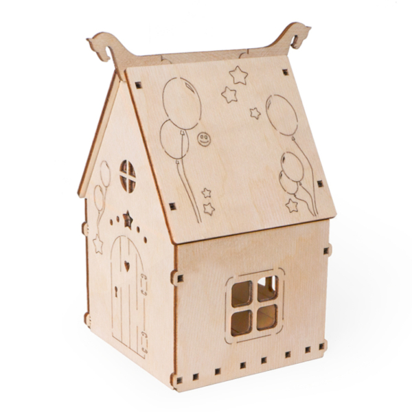 Конструктор деревянный Lemmo "Домик подарочный" 12 элемента 0175