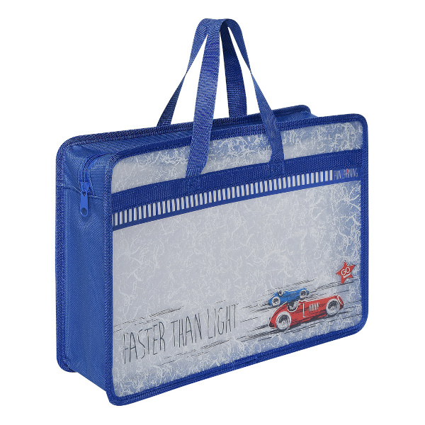 Папка с ручками А4 1отд., пластик, молния "Cars" 14-034/11 Bruno Visconti