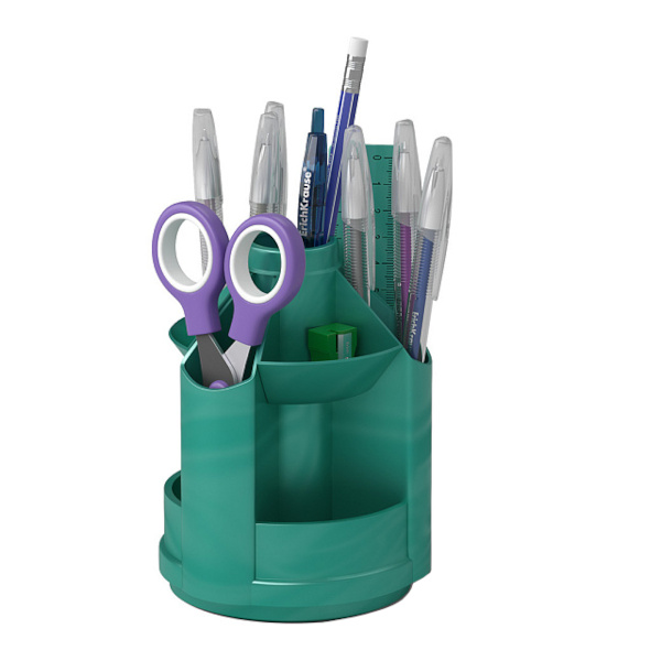 Офисный набор Erich Krause "Mini Desk. Ice Metallic' 11 предм., бирюзовый 55628