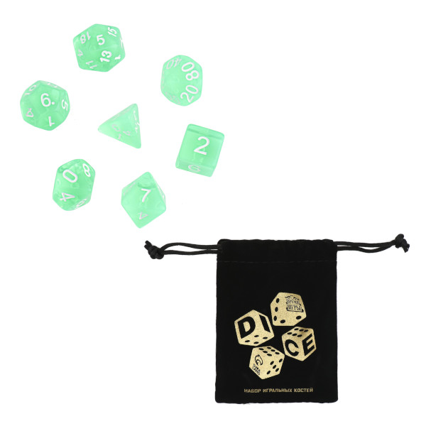 Игра настольная "Набор кубиков для D&D. Сияние", 7 кубиков 6935243 Время игры
