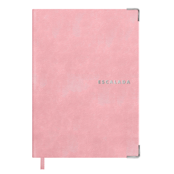 Ежедневник А6+ не дат 320стр., Escalada "Анри" интегр.обл., иск. кожа, розовый 70684