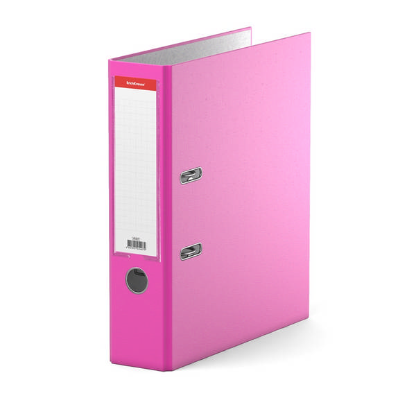 Файл А4, 70мм, разборный, картон/лам.бум., карман, розовый "Neon" 45407 Erich Krause