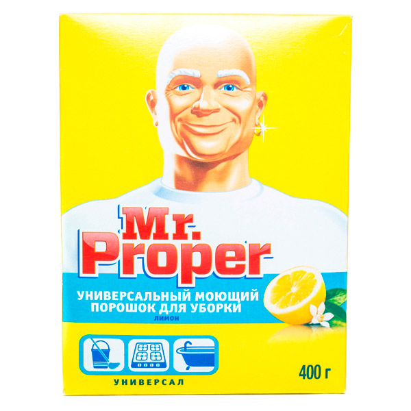 Чистящий порошок "MR.PROPER" "Лимон" 400г, универсальный