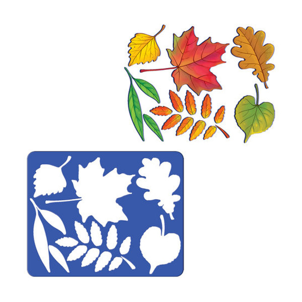 Трафарет-раскраска "Листья деревьев" 16,5*20,5см, ЛУЧ, 10С 527-08