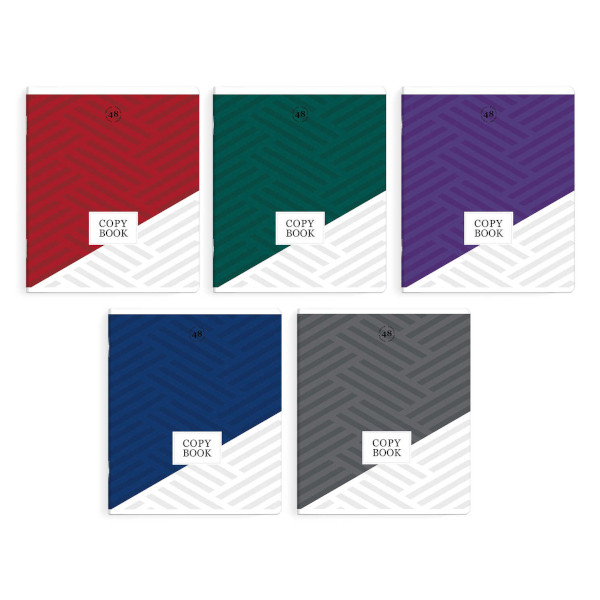 Тетрадь 48л А5+ клетка "Минимализм" картон, ассорти 66712 Феникс+