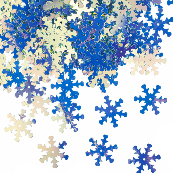 Конфетти фольгированное "Снежинки" перламутр/голубой, 25мм, 20 гр 6232315 Волна веселья