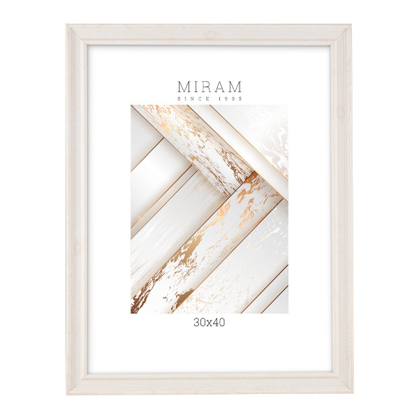 Фоторамка 30*40 пластик, багет 25мм, бежевый, вставка пластик 642461-15 МИРАМ