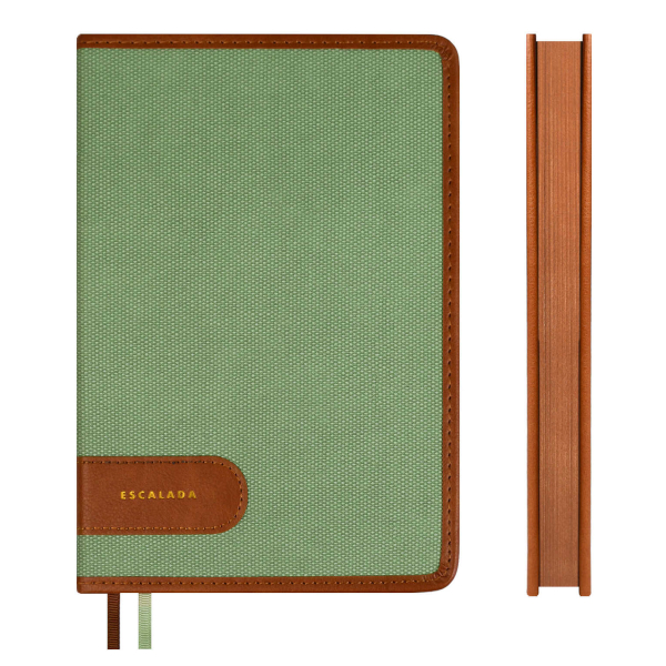 Ежедневник А5 не дат 320стр., Escalada "Пике" тв.обл., иск. кожа, зеленый 70639