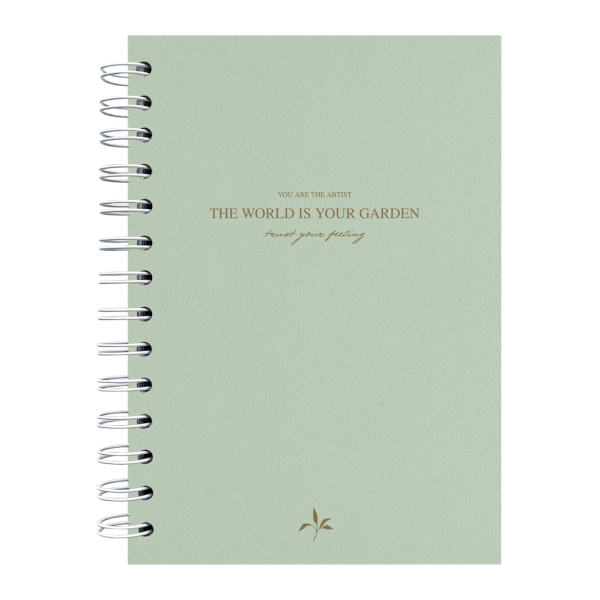 Тетрадь 120л А5- клетка/гребень "Romance" тв. обл., св. зеленый N5417 Be Smart